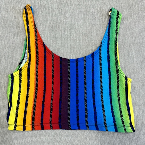 Rainbow Striped Crop Top - Picture 4 of 4